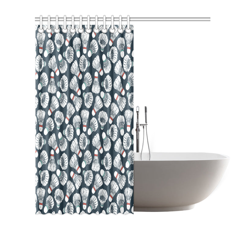 Badminton Ball Pattern Print Design 01 Shower Curtain