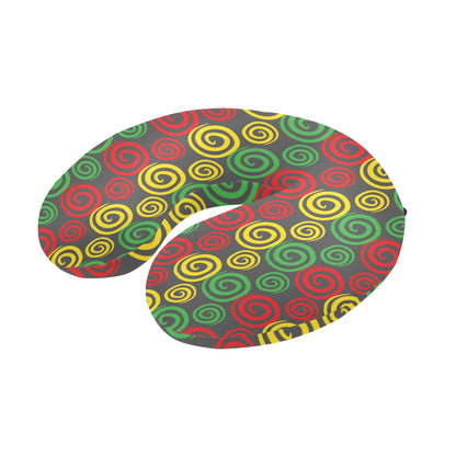 Rastafarian Pattern Print Design A05 U-Shaped Travel Neck Pillow