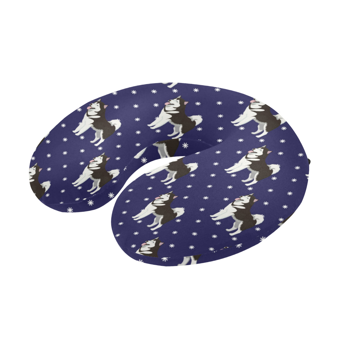 Alaskan Malamute Pattern Print Design 04 U-Shaped Travel Neck Pillow