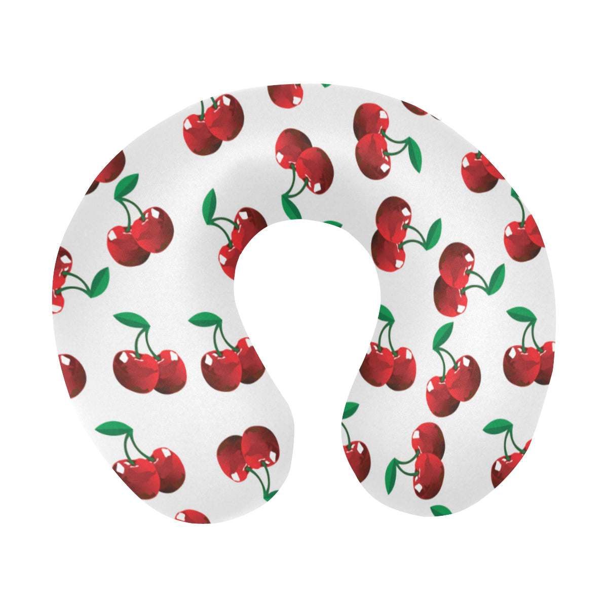 Cherry Pattern Print Design 01 U-Shaped Travel Neck Pillow