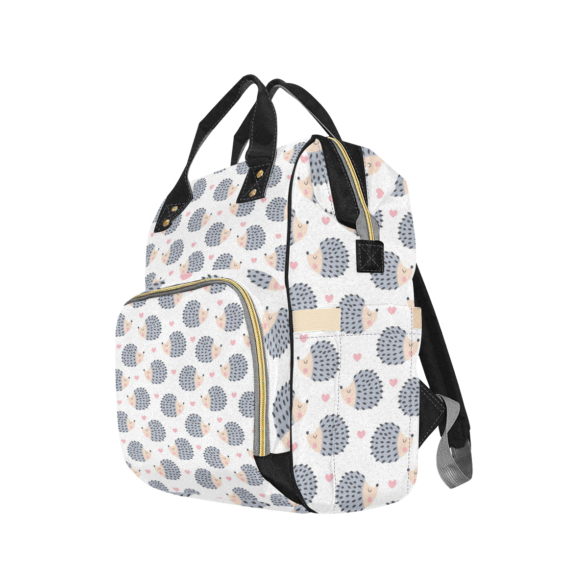 Hedgehog Baby Pattern Print Design 03 Diaper Bag Backpack