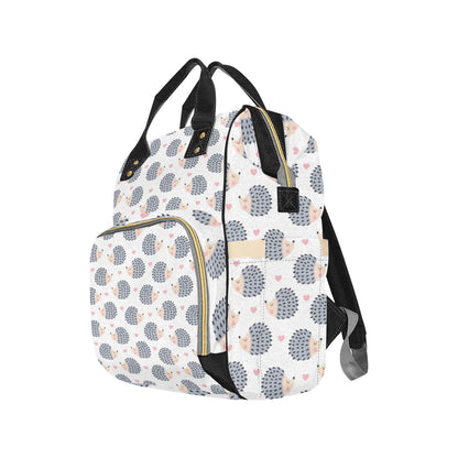 Hedgehog Baby Pattern Print Design 03 Diaper Bag Backpack