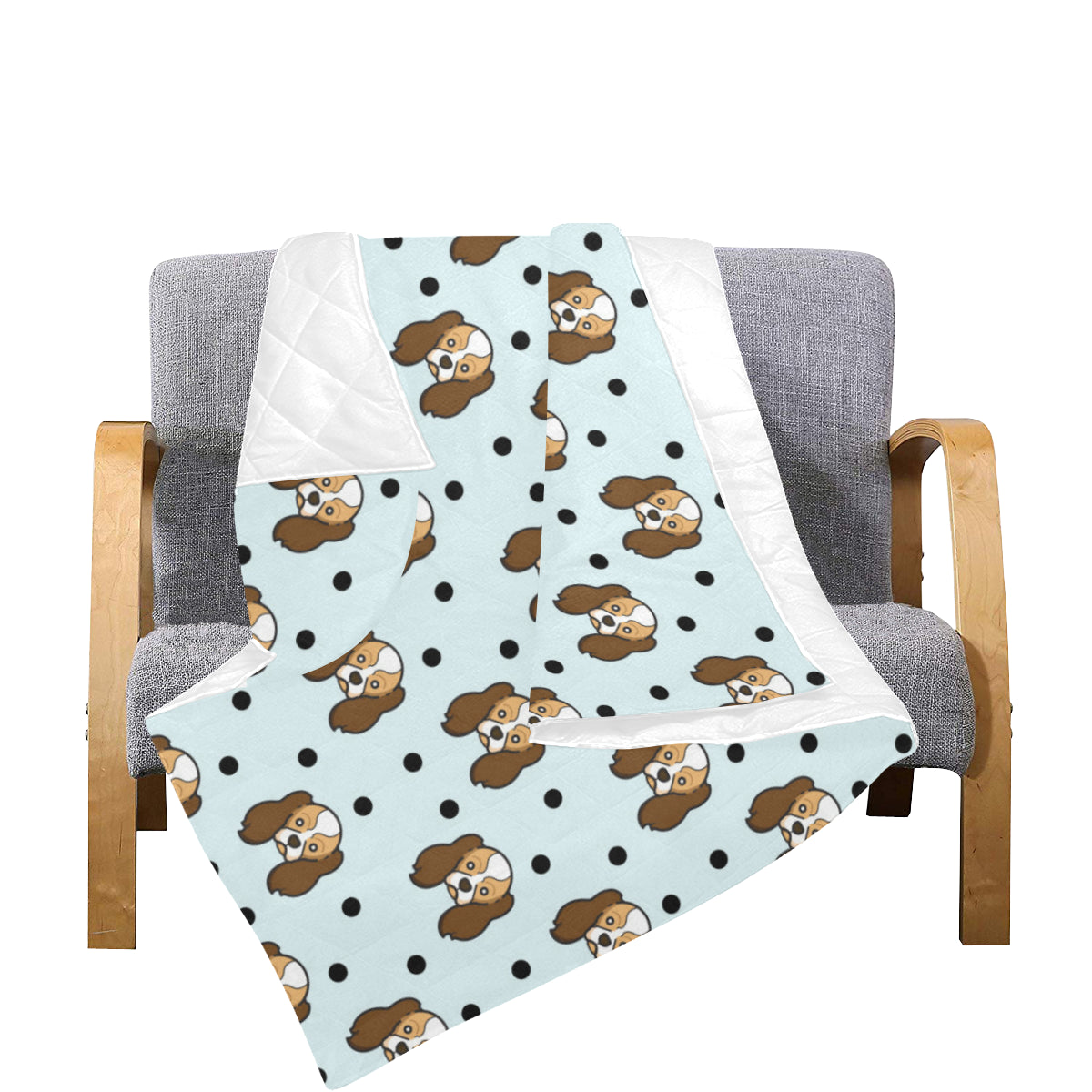 Cavalier King Charles Spaniels Pattern Print 02 Premium Quilt