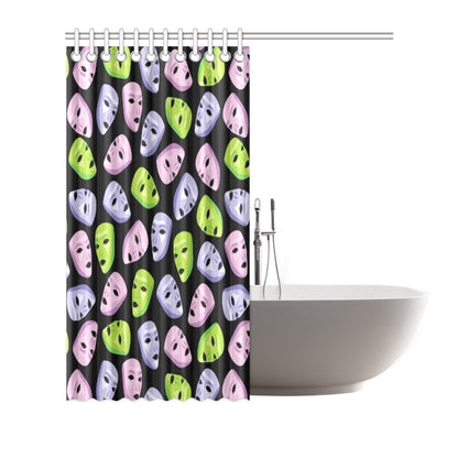 Acting Mask Pattern Print Design 04 Shower Curtain