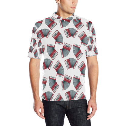 Accordion Pattern Print Design 03 Men Polo Shirt