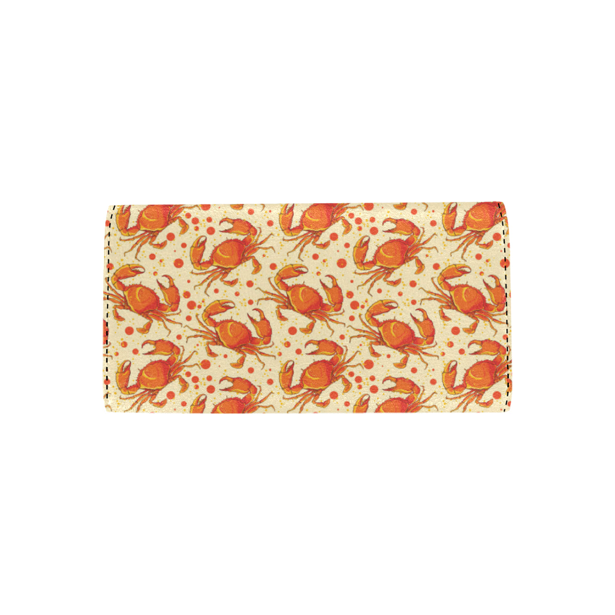 Crab Pattern Print Design 01 Women's Trifold Wallet