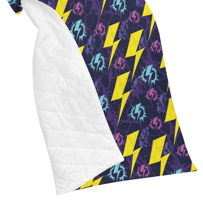 Lightning Thunder Pattern Print Design 01 Premium Quilt