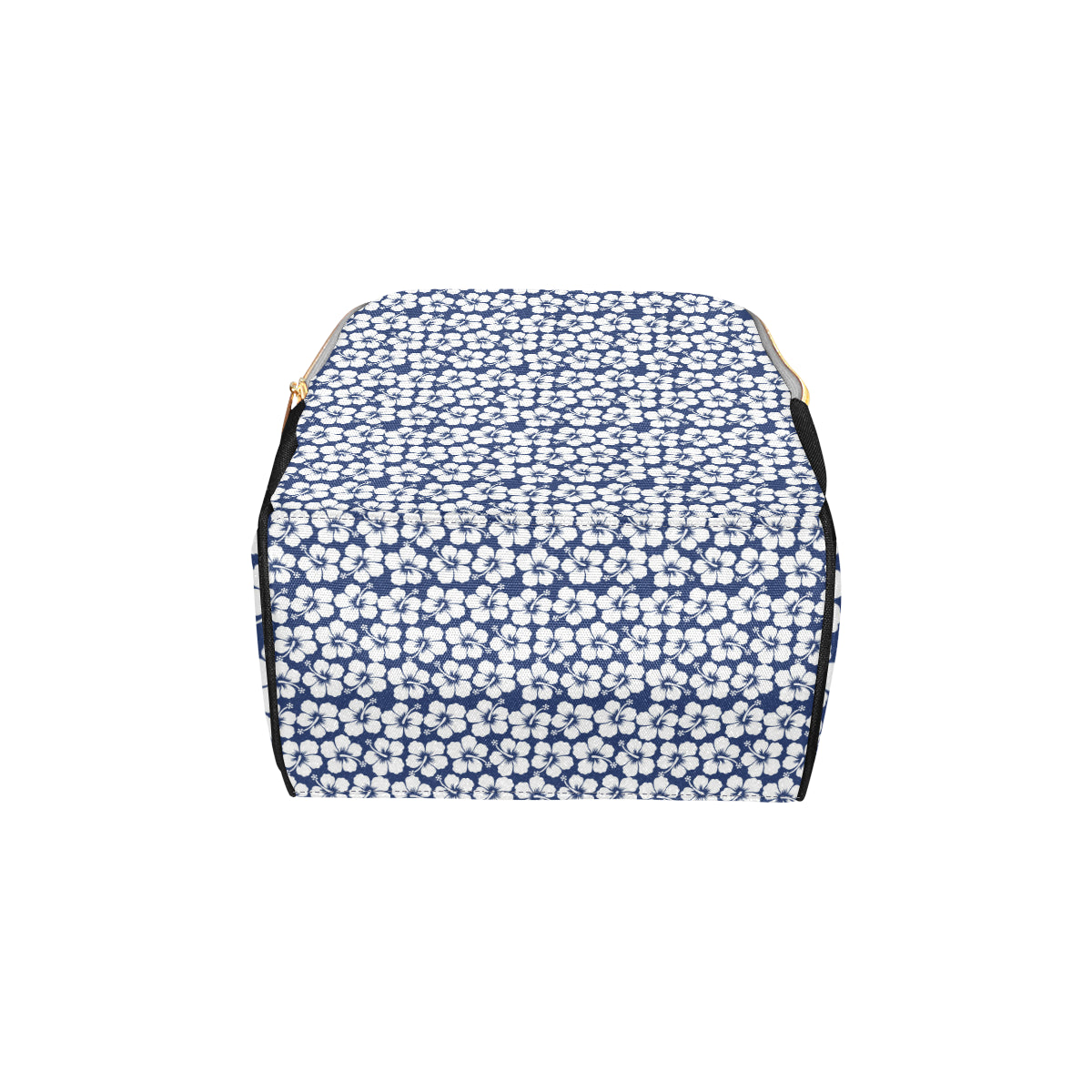 Hibiscus Blue Hawaiian Flower Pattern Diaper Bag Backpack