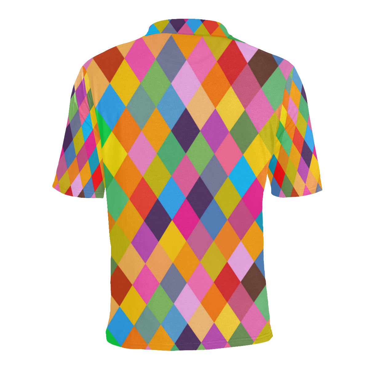 Harlequin Pattern Print Design 02 Men Polo Shirt
