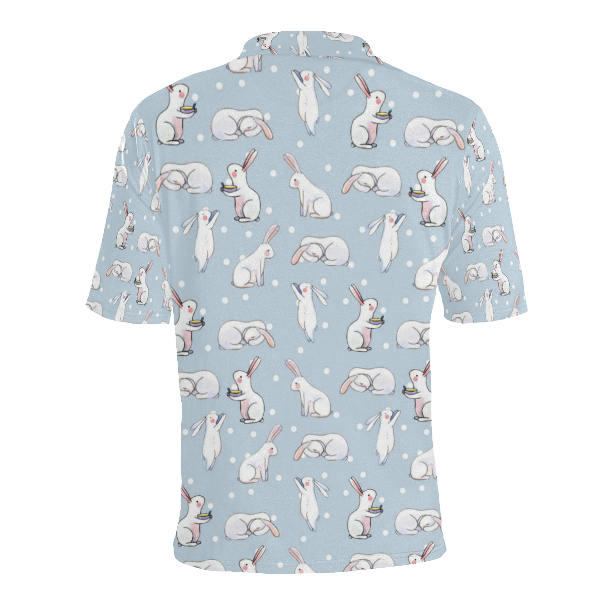 Rabbit Pattern Print Design RB06 Men Polo Shirt
