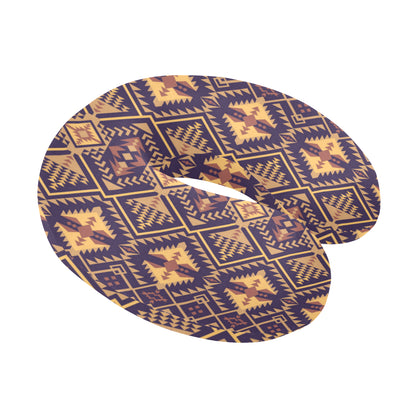 Aztec Pattern Print Design 09 U-Shaped Travel Neck Pillow