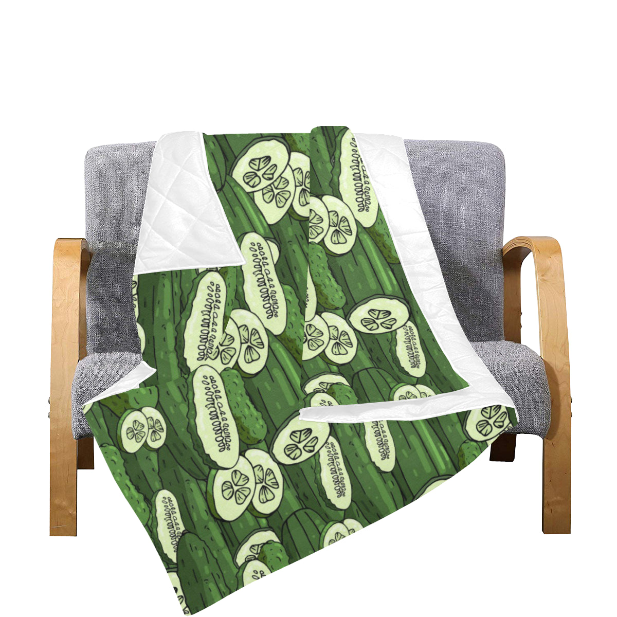 Cucumber Pattern Print Design CC01 Premium Quilt