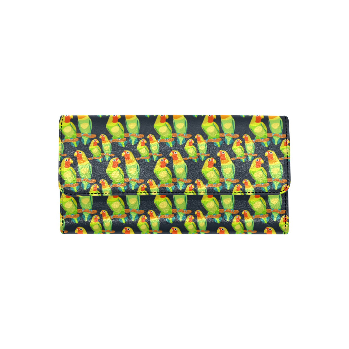 Lovebird Pattern Print Design 01 Women's Trifold Wallet