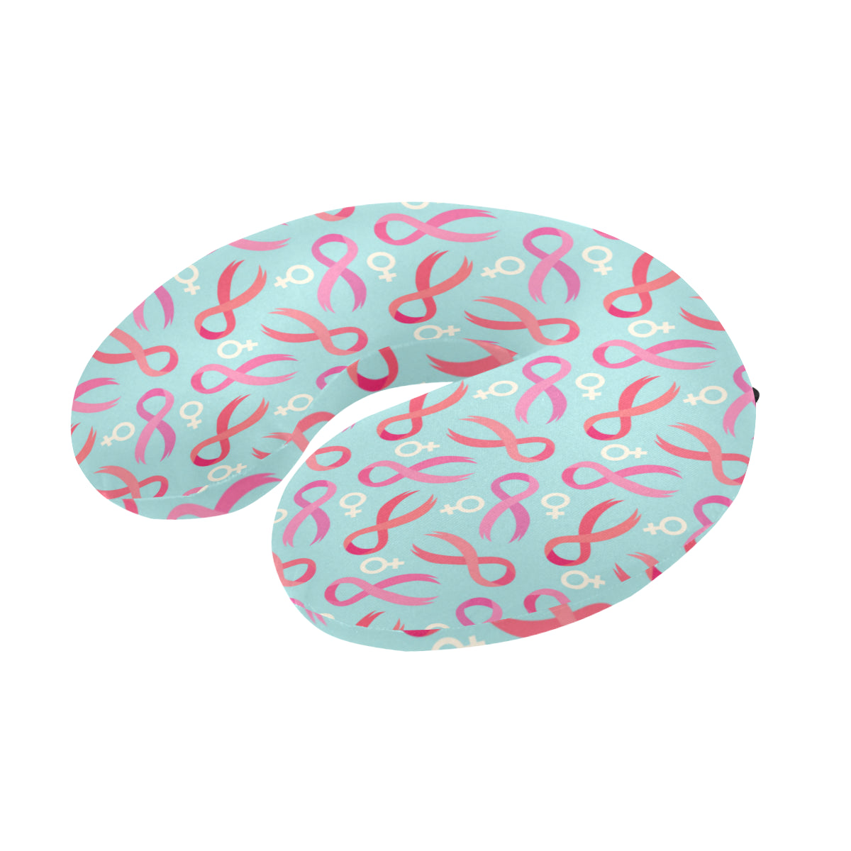Breast cancer Pattern Print Design 03 U-Shaped Travel Neck Pillow