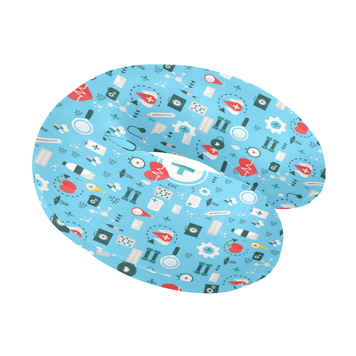 Medical Pattern Print Design 06 U-Shaped Travel Neck Pillow