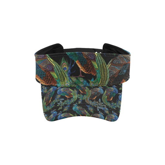 Peacock Pattern Print Design A04 Unisex Sun Visor