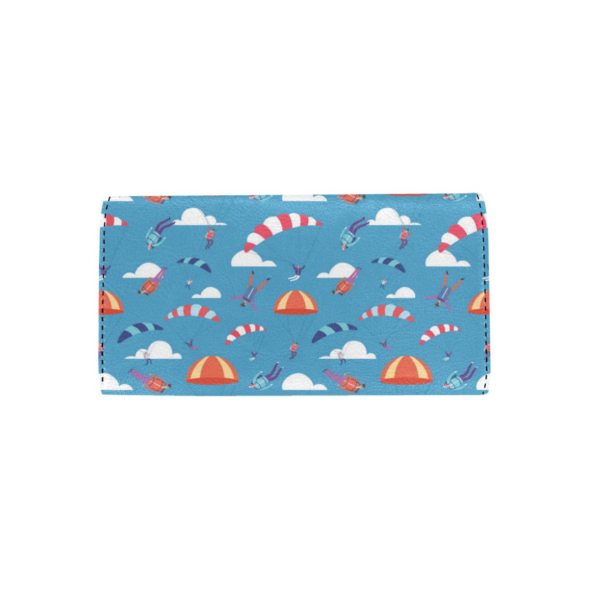 Skydiving Pattern Print Design 03 Women's Trifold Wallet