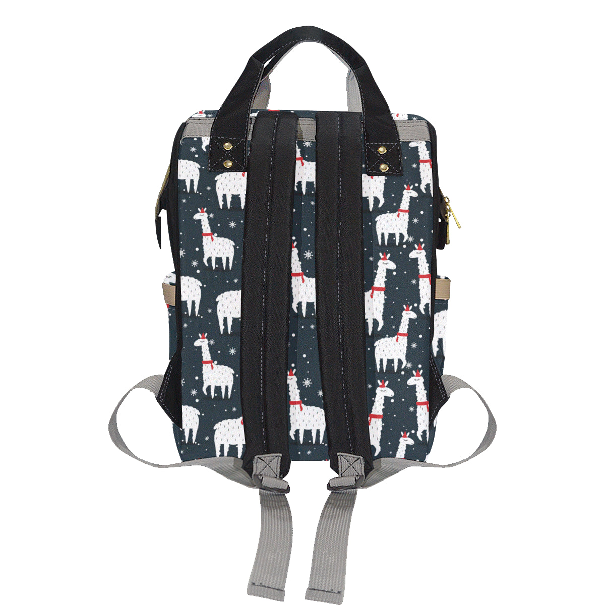 Alpaca Pattern Print Design 04 Diaper Bag Backpack