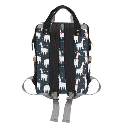 Alpaca Pattern Print Design 04 Diaper Bag Backpack