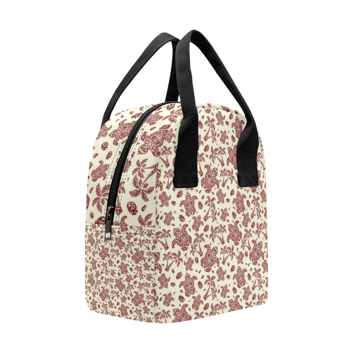 Polynesian Tattoo Turtle Themed Insulated Lunch Bag