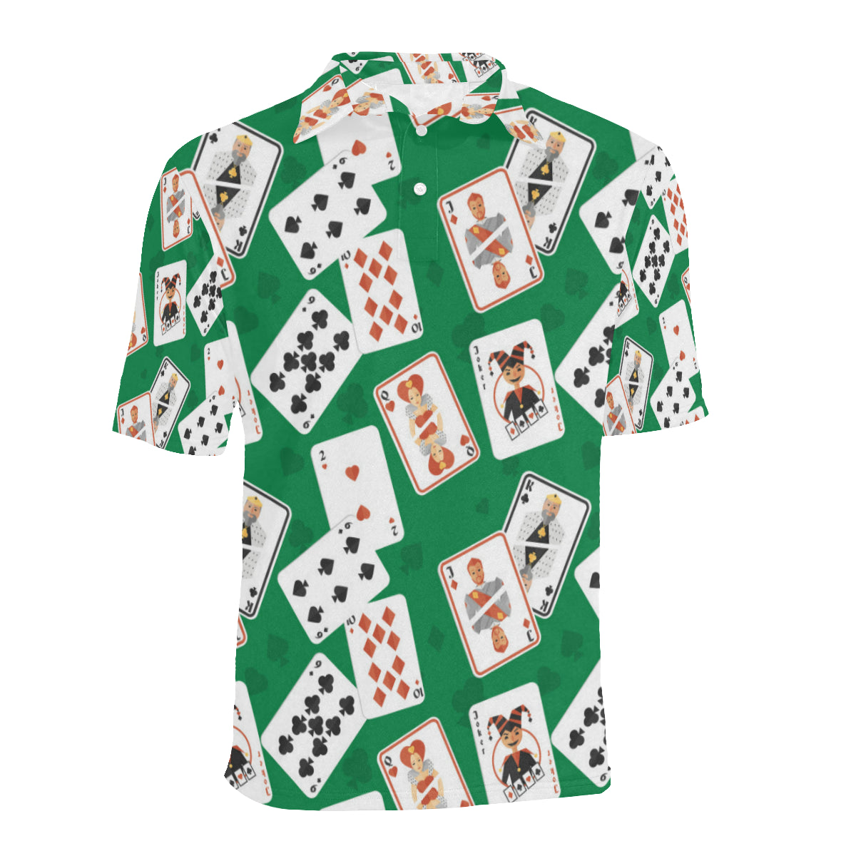 Poker Cards Pattern Print Design A03 Men Polo Shirt