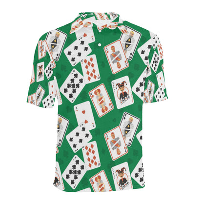 Poker Cards Pattern Print Design A03 Men Polo Shirt