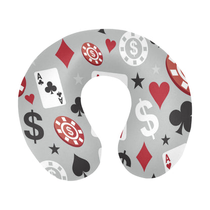 Casino Pattern Print Design 01 U-Shaped Travel Neck Pillow