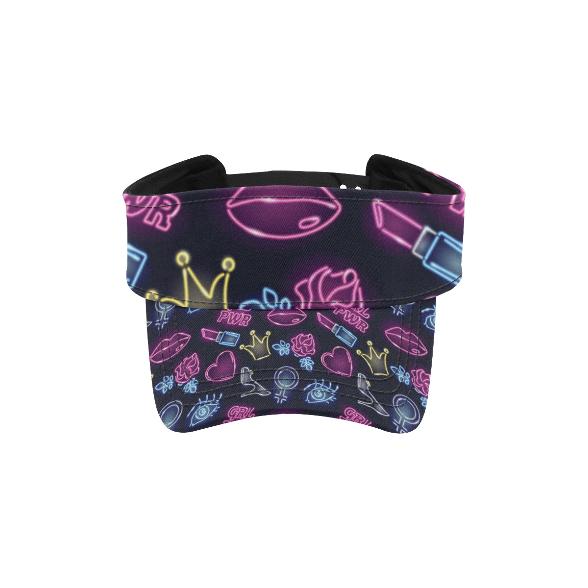 Lipstick Neon Pattern Print Design 02 Unisex Sun Visor