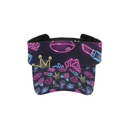 Lipstick Neon Pattern Print Design 02 Unisex Sun Visor