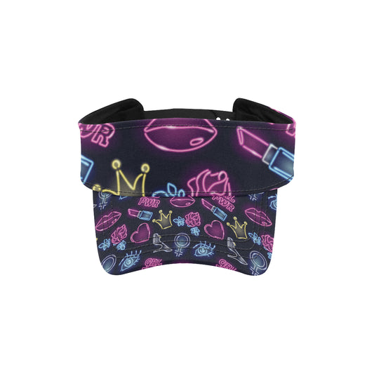 Lipstick Neon Pattern Print Design 02 Unisex Sun Visor