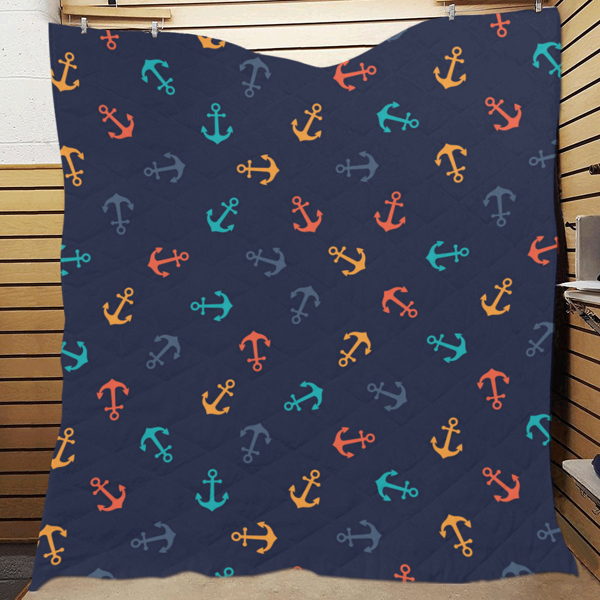 Anchor Pattern Print Design 05 Premium Quilt