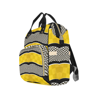 Checkered Pattern Print Design 02 Diaper Bag Backpack