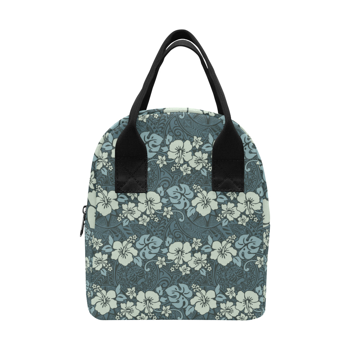 Flower Hawaiian Hibiscus Style Print Pattern Insulated Lunch Bag
