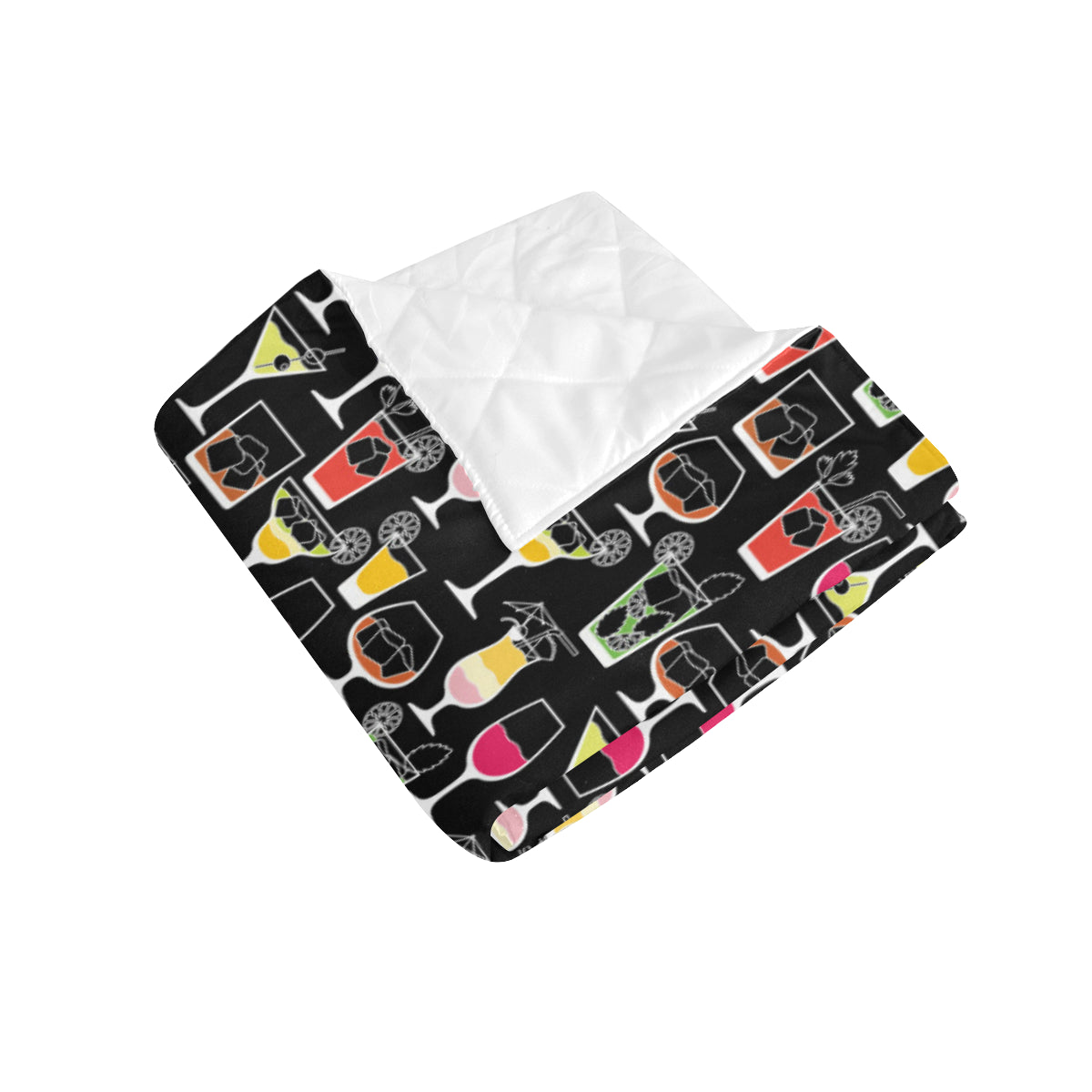 Cocktail Pattern Print Design 01 Premium Quilt