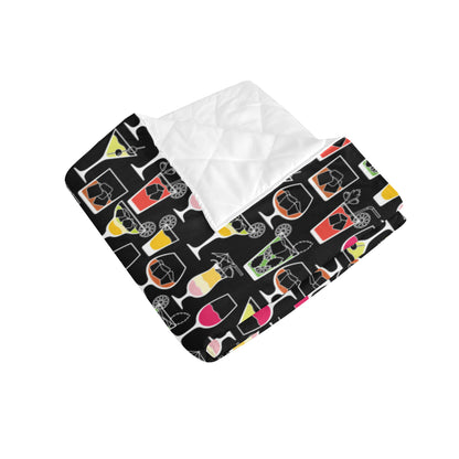 Cocktail Pattern Print Design 01 Premium Quilt