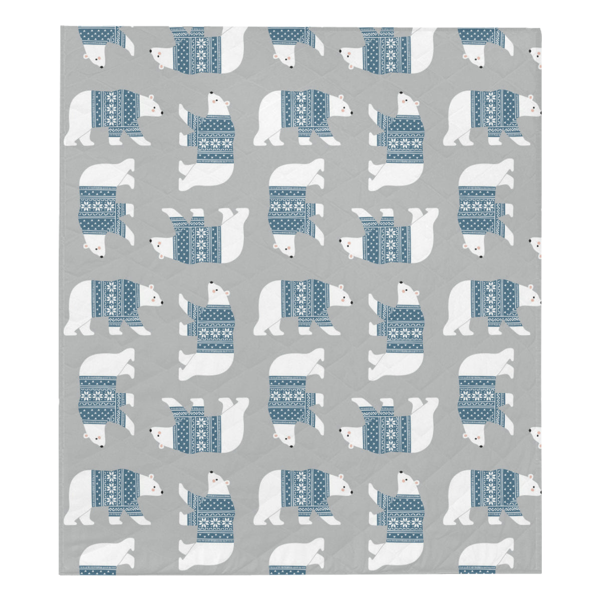 Polar Bear Pattern Print Design A03 Premium Quilt
