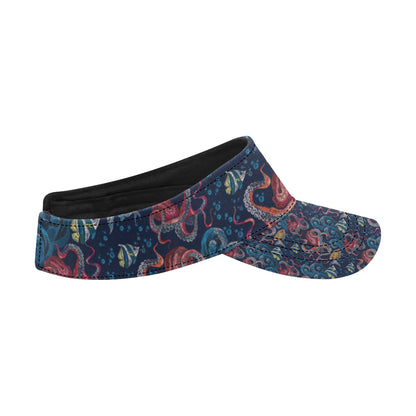 Octopus Deep Sea Print Themed Unisex Sun Visor