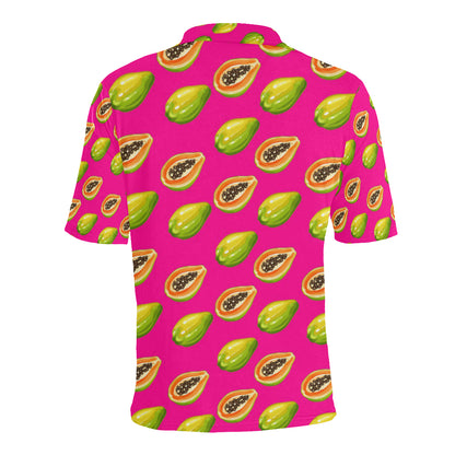 Papaya Pattern Print Design PP02 Men Polo Shirt