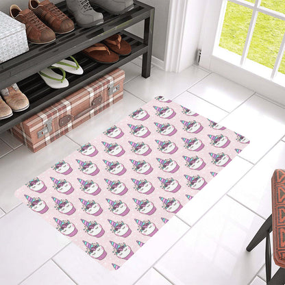 Cupcakes Unicorn Print Pattern Rubber Doormat