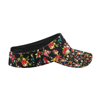 Skull Roses Flower Design Themed Print Unisex Sun Visor