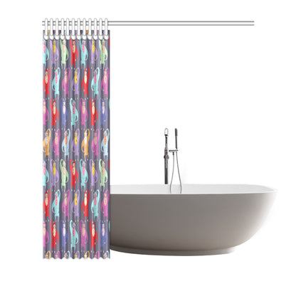 Chimpanzee Pattern Print Design 03 Shower Curtain
