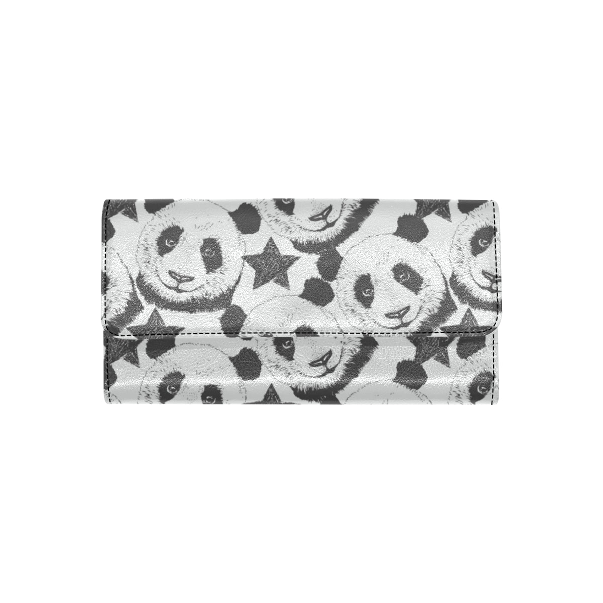 Panda Pattern Print Design A02 Women's Trifold Wallet