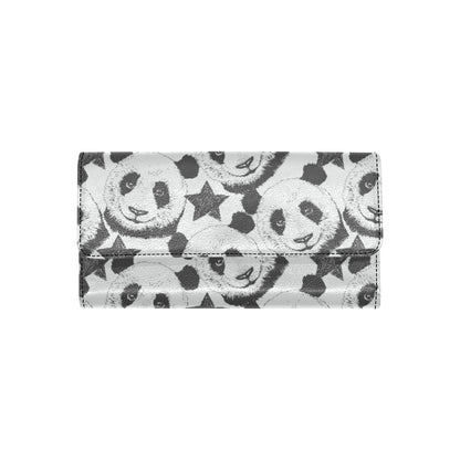 Panda Pattern Print Design A02 Women's Trifold Wallet