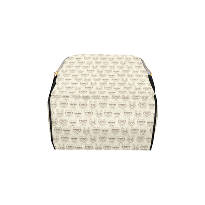 Cat Pattern Print Design 02 Diaper Bag Backpack