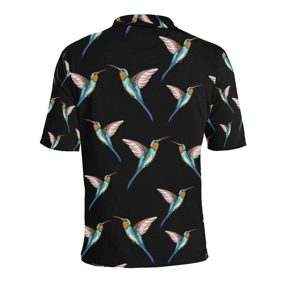 Hummingbird Pattern Print Design 06 Men Polo Shirt
