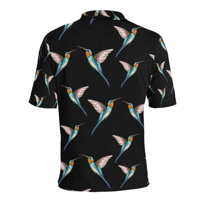 Hummingbird Pattern Print Design 06 Men Polo Shirt
