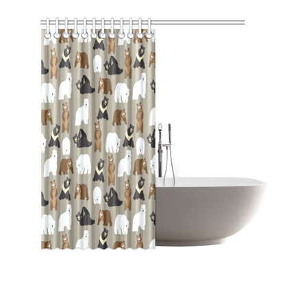 Bear Pattern Print Design BE03 Shower Curtain