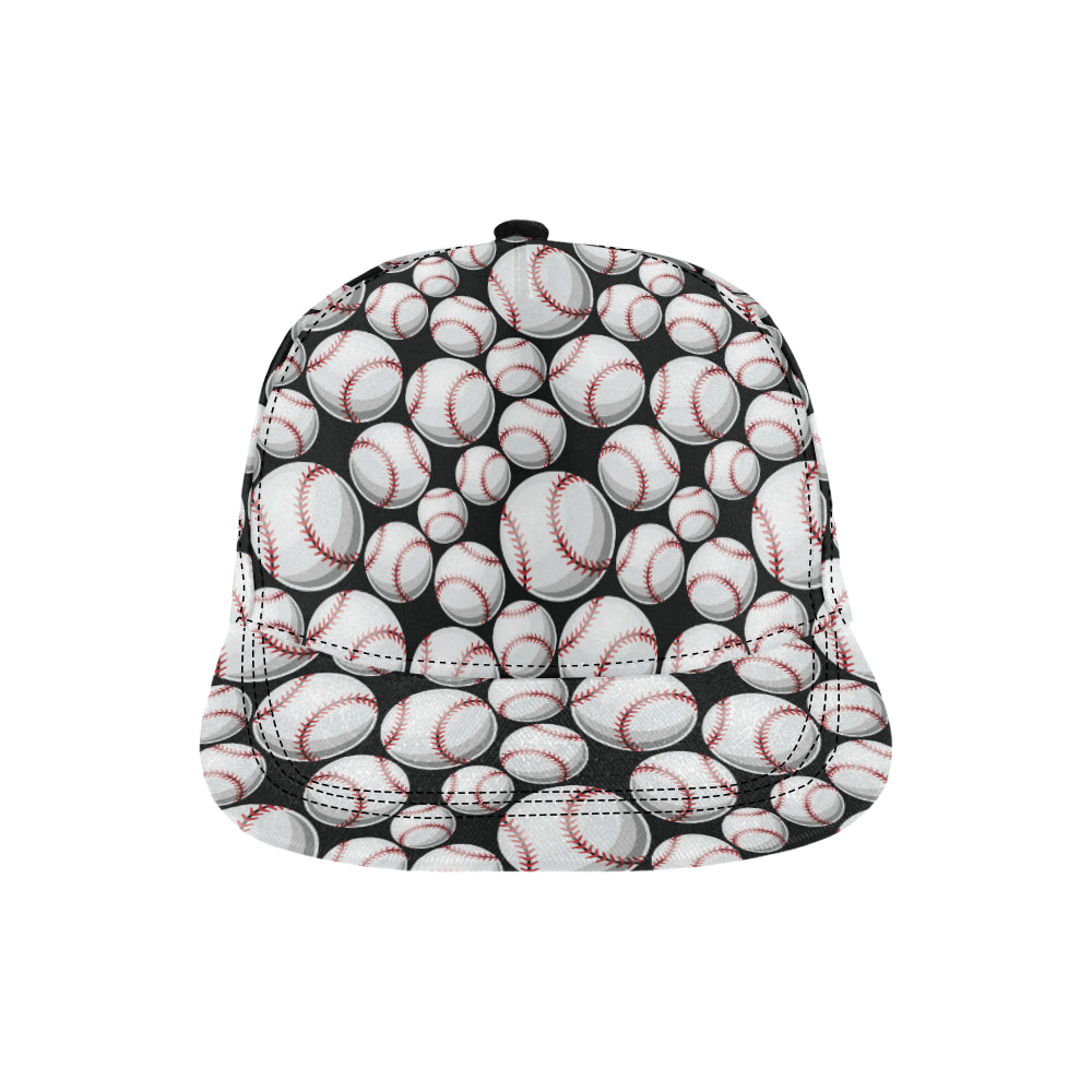 Baseball Black Background Snapback Cap