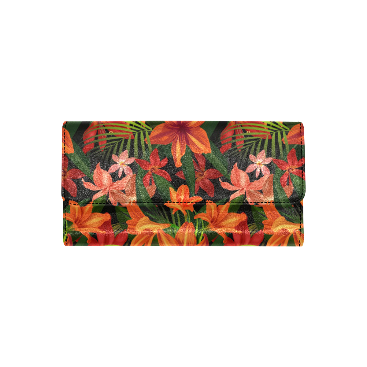 Amaryllis Pattern Print Design AL05 Women's Trifold Wallet