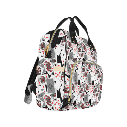 Poker Cards Pattern Print Design A04 Diaper Bag Backpack